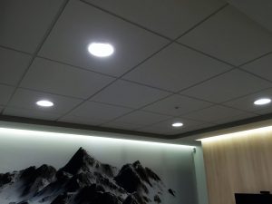 Spots encastrés dans les faux-plafonds